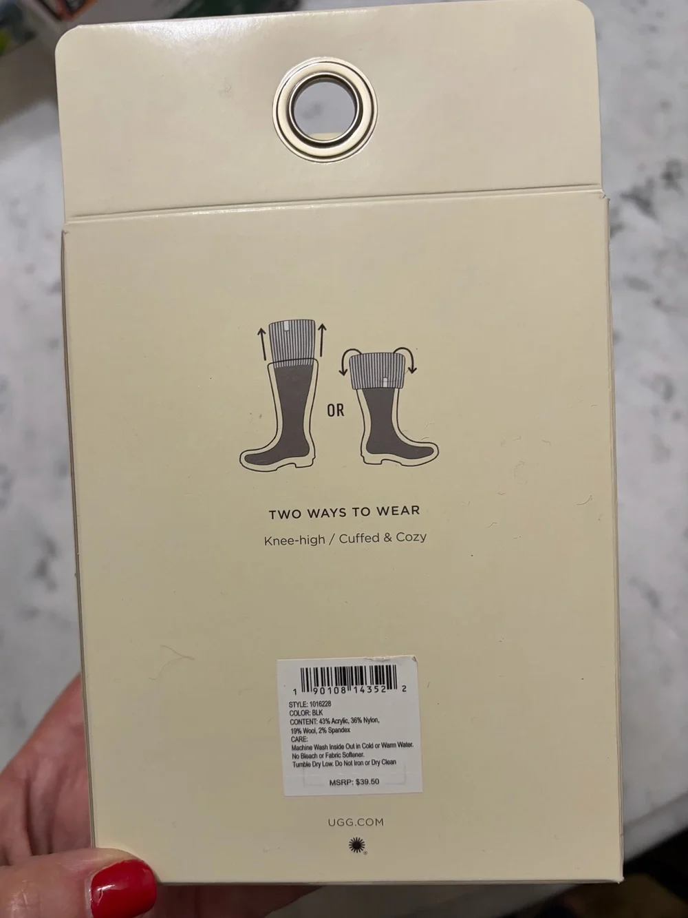 UGG NEW Knee-High Rainboot Socks in Black